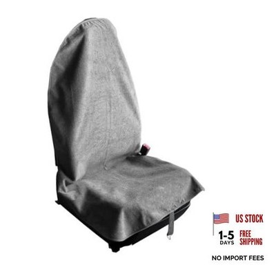 KEVWR Car Waterproof Towel Front Seats Seat Covers, Washable Seat Gray
