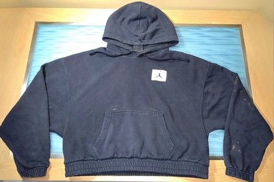 Women's Jordan Essentials Fleece Hoodie BLACK SWEATSHIRT BLACK Size Medium
