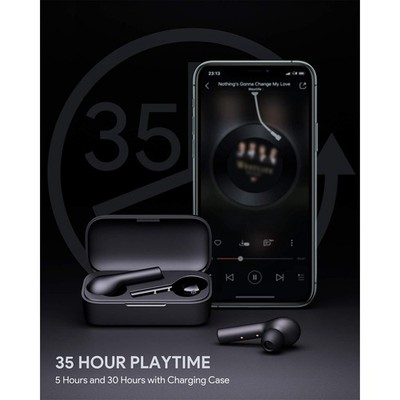 AUKEY True Wireless Earbuds with Built-in Mic for iPhone and Android (BLACK)