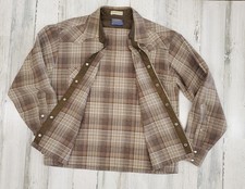 VINTAGE Pendleton High Grade Western Wear Men's 100 Virgin Wool Pearl Snap Lar