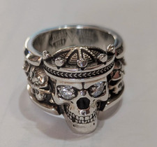 Night rider Jewelry Guardian In The Family Ring Size 10.5 silver moissanite