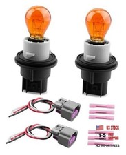 Turn Signal Light Socket Holder with Wiring Harness  Bulb, 2PCS Fit for Dodge