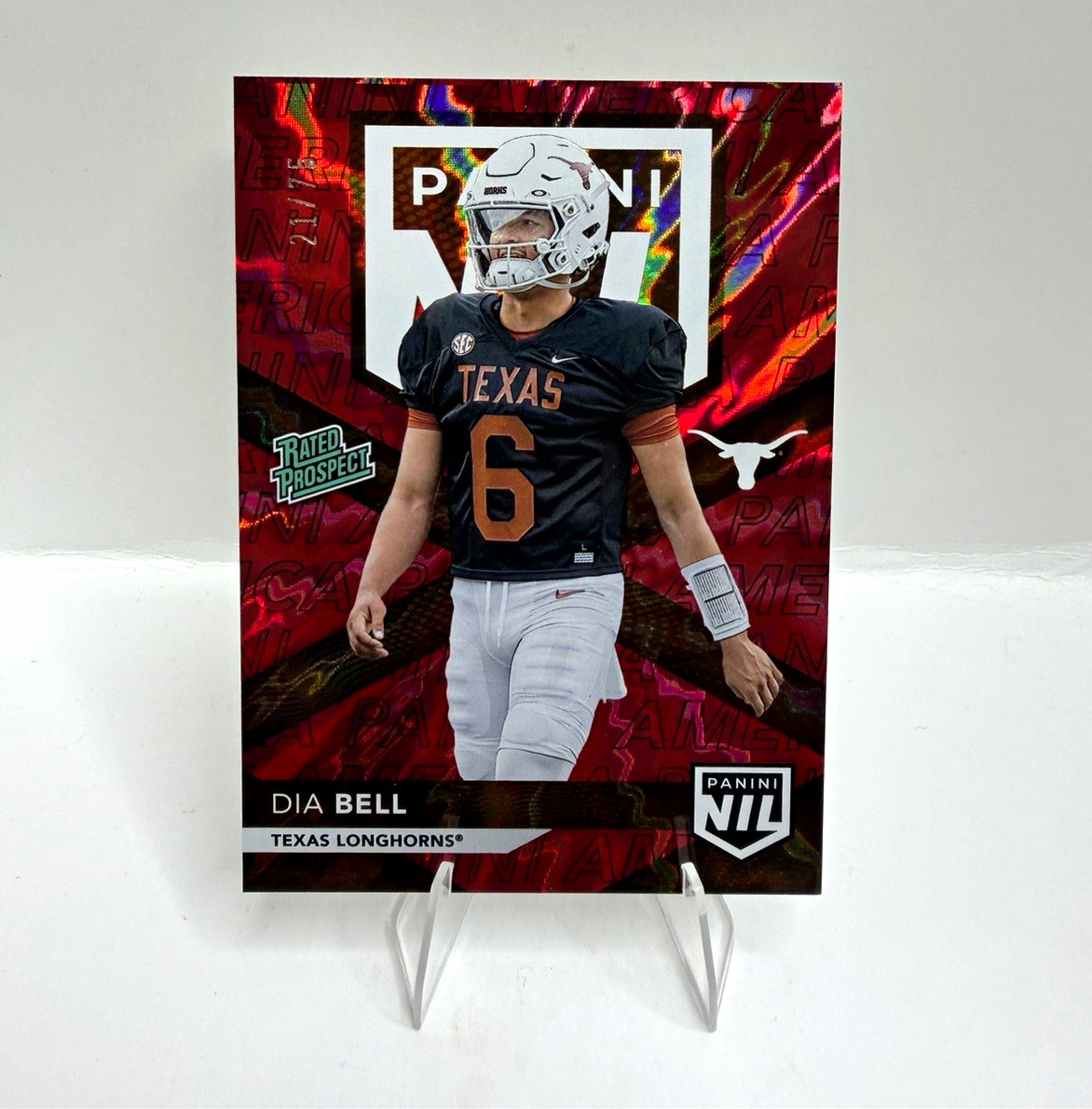 DIA BELL 2026 PANINI AMERICA RATED PROSPECT RED NIL ROOKIE RC /75 #NIL15
