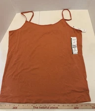 Time and Tru Orange Adjustable Spaghetti Straps Cami Size XL 16-18, New