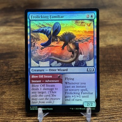 Wilds of Eldraine #226 Frolicking Familiar Magic The Gathering MTG Foil