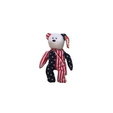 Ty Beanie Baby Uncle Sam Bear 2000 USA Patriotic Plush Toy Stuffed Animal