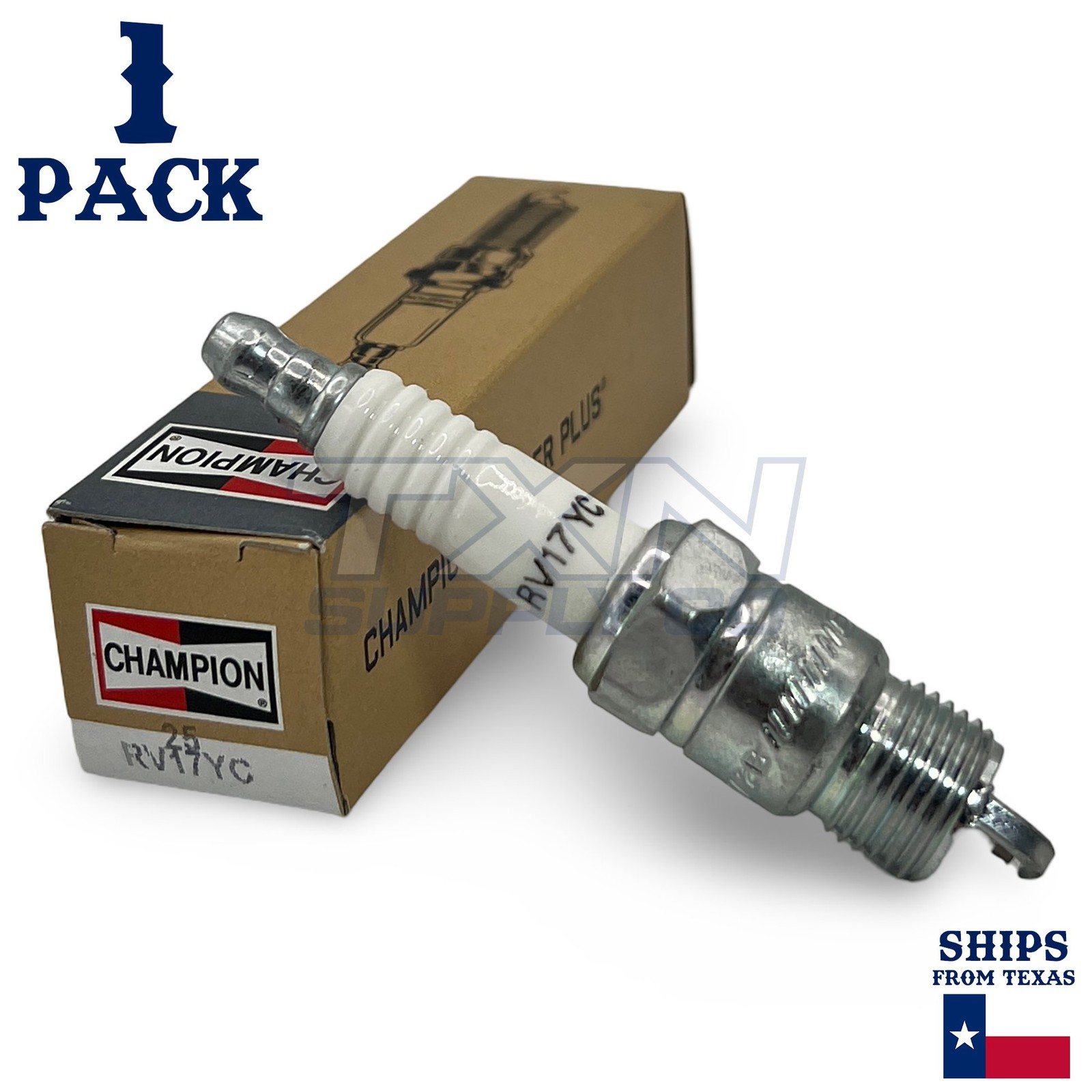 Champion Copper Plus 25 Spark Plug RV17YC - 1 Pack - for 1968-1995 Chevrolet Che