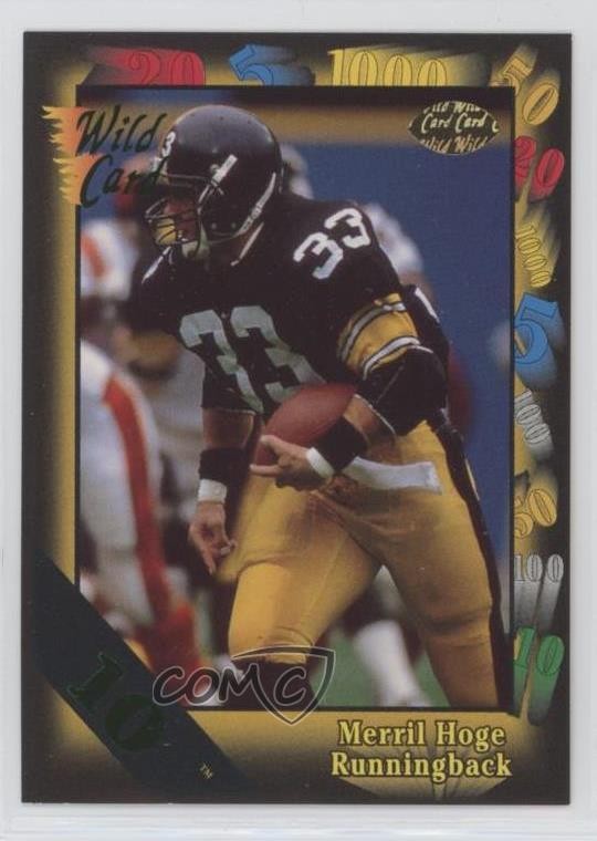 1991 Wild Card 10 Stripe Merril Hoge #54 5n0
