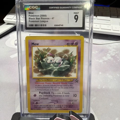 Mew Pokémon League Black Star Promo 47 CGC 9