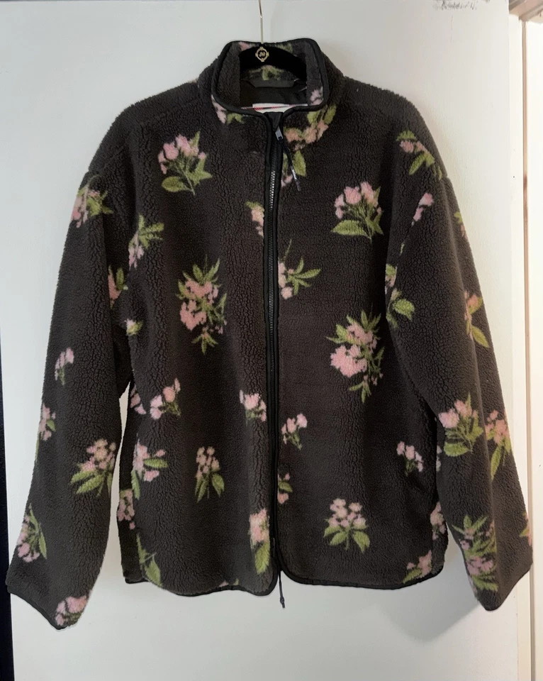 NWT Woolrich x Target Brown Floral Fleece Jacket Sz M - Image 4 of 4
