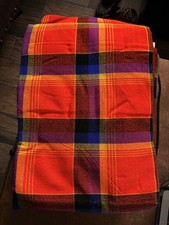 African Masai Maasai Shuka Blanket Shawl Scarf Sarong Kimono 59x79" Kenya Orange
