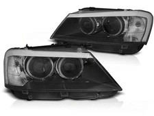 Tuning headlight set suitable for BMW X3 F25 2010-07.2014 with black base, le...