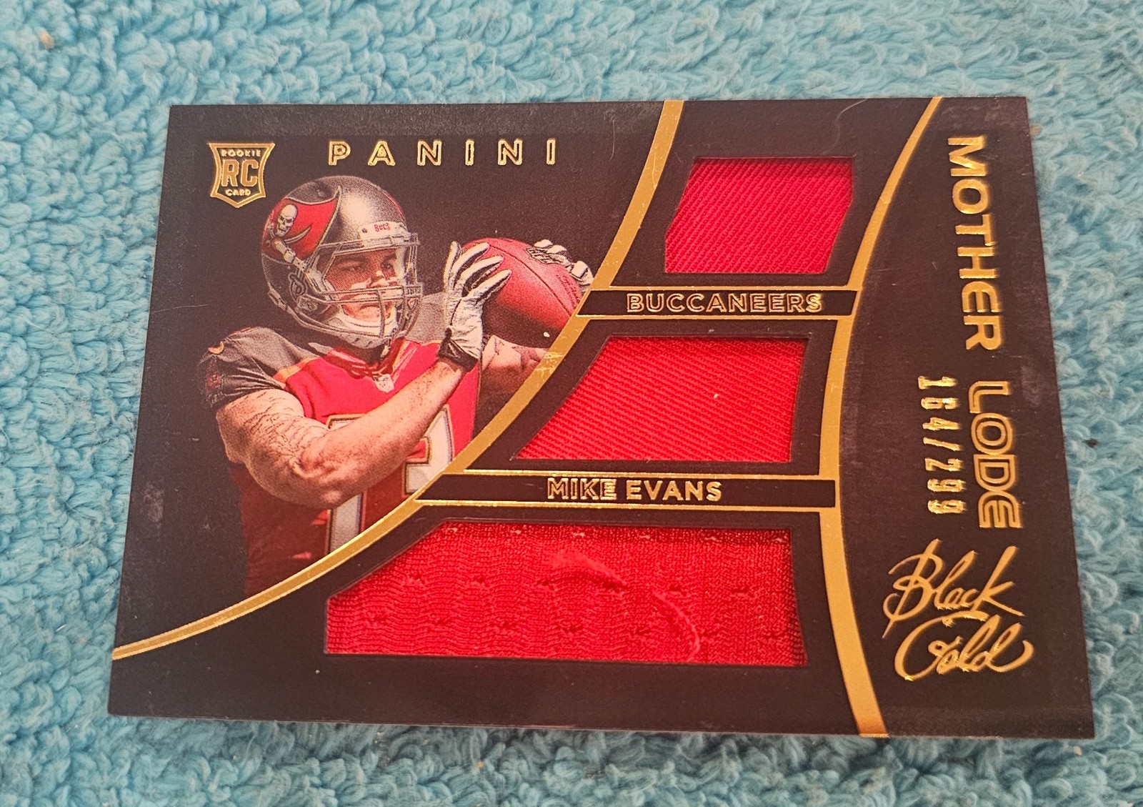Mike Evans Panini Black Gold Mother Lode Triple Jersey #MLME Base