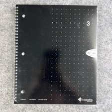 Livescribe 3-Subject College-Ruled Dot Paper Notebook 1 Subject 100 Sheets Black