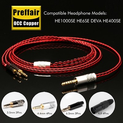 8Cores OCC Earphone Cable For Hifiman Sundara Ananda HE1000se HE6se