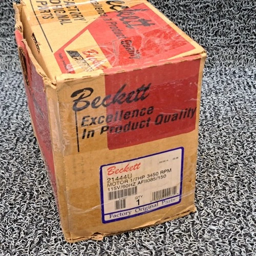 BECKETT 21444U AFII Burner Motor 1/7 HP 3450 RPM 120 VAC New-Old Stock