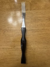 VTG CUTCO 1726 JE Turning Fork 3 Tine Stainless Brown Handle Made in USA