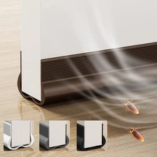 Under Door Bottom Seal Strip Stopper Adjustable Twin Door Draft Guard Soundproof