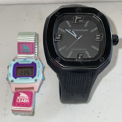 #ad Lot of 2 working Freestyle Watches Shark Mini Clip Seascape amp; The Rig $90.00