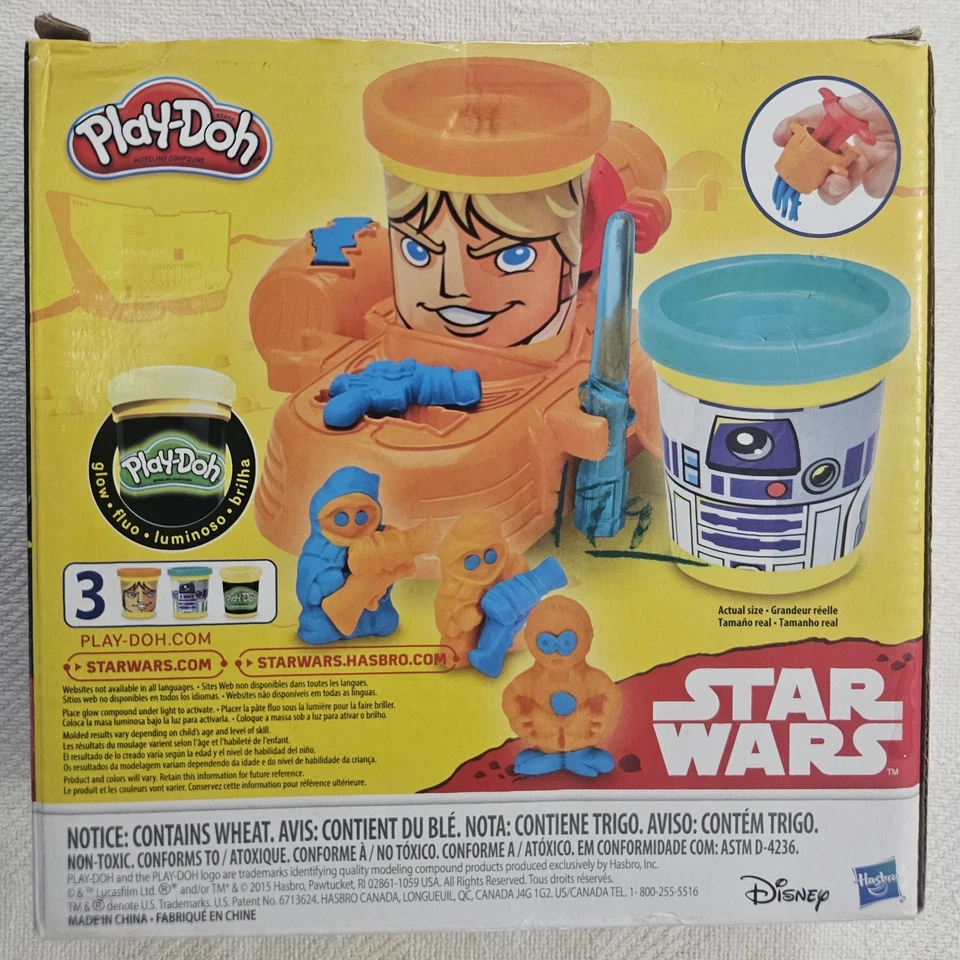 Play-Doh Can-Heads Star Wars Luke Skywalker R2-D2 Artoo-Detoo Nuevo de Lote Antiguo Sellado NUEVO Foto 2 de 4