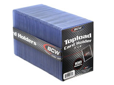 1 Pack of 100 BCW 3x4 Toploaders 35pt Point for Standard Sized Cards Top Loaders