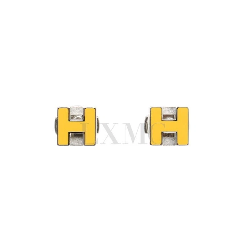 HERMÈS Orecchino Hermes Cubo Limone Placcato Argento 12345 132952608