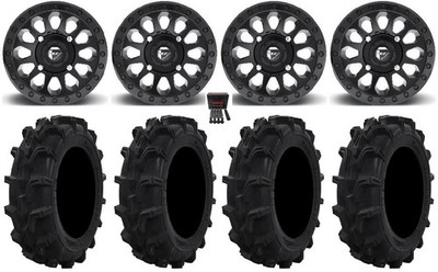 Fuel Vector 14'' Wheels Black 27'' Mud XC Tires Can-Am Renegade Outlander