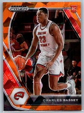 Charles Bassey 2021-22 Panini Prizm Draft Picks Orange Ice RC Rookie #45 Western
