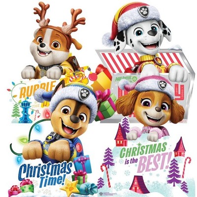Paw Patrol Pups Weihnachts Schilder Pappaufsteller Multi Pack 4er Set Standees