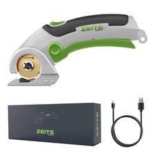4V Electric Cardboard Box Cutter,Cordless Scissors with Titanium Coated HSS B...