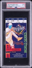1999 MLB WORLD SERIES GAME 1 TICKET STUB YANKEES BRAVES GREG MADDUX PSA 4 VG-EX
