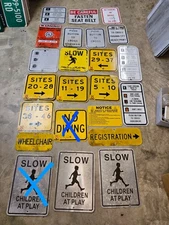 Street signs  road signs parking lot signs. PICK ONE