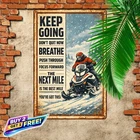 Funny Snowmobile Travel Bathroom Quote 8x12 Vintage Metal Tin Sign Decor
