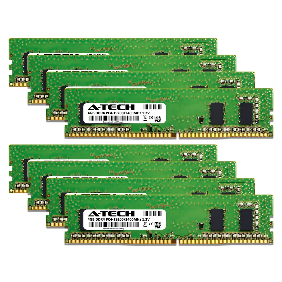 32GB 8x 4GB DDR4-2400 ASUS ROG Rampage VI Edition 10 Memory RAM - Image 2 of 4