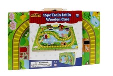 Real Wood Toys - 16-Piece Train Set In Wooden Case