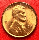 1941-P Lincoln Wheat Cent Penny GEM RD BU From an Original Bank Roll