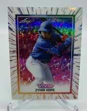 2025 Leaf Vivid Baseball Zyhir Hope Dodgers White One of One 1/1