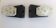 2 St. Begrenzungsleuchte WEISS Positionslampe m. Halter Anhänger Trailer PKW  