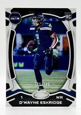 2021 Certified Mirror Silver #119 D'Wayne Eskridge RC 135/299 Seattle Seahawks
