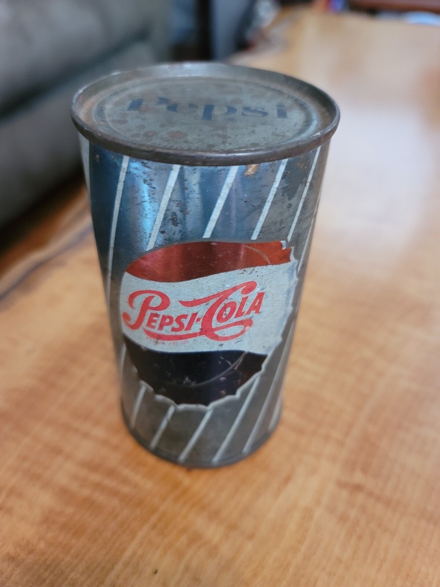 Vintage 1960's Pepsi-Cola Steel Flat Top can. | eBay