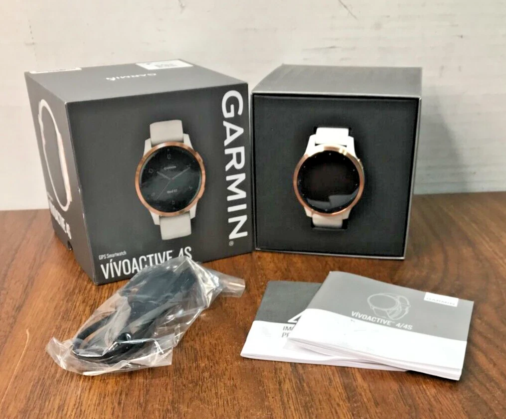Garmin Vivoactive 4S Smartwatch Rose Gold Stainless Steel Bezel