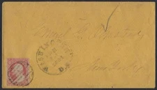 US 1861 WASHINGTON DC CIVIL WAR PERIOD Sc 26 2 DAYS AFTER CIVIL WAR STARTED 4 14