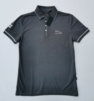 UNIVERSAL PRODUCTS RIPPLE L/S POLO グレー　3 Genuine Jaguar Mens Core Polo Shirt - Grey - 50JMPOLOCREGRY