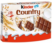 Ferrero Kinder Country Schokoriegel Schokolade - 9 Riegel - 211,5G