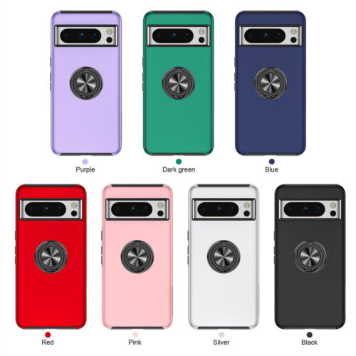 For Google Pixel 8 Pro 7 Pro 7A Shockproof Hybrid Ring Holder Hard Phone Case - Picture 2 of 32