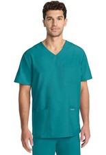 Cherokee WW Originals Scrubs Men's Tuck-in V-Neck Top CK783A TLB Teal Free Ship