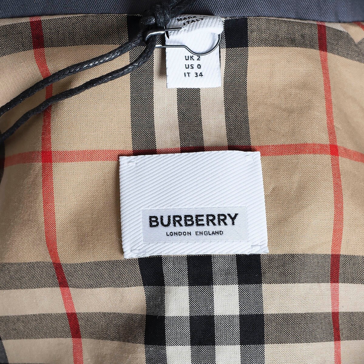 68993 auth BURBERRY grey cotton WHARFBRIDGE HORSEFERRY Trench Coat