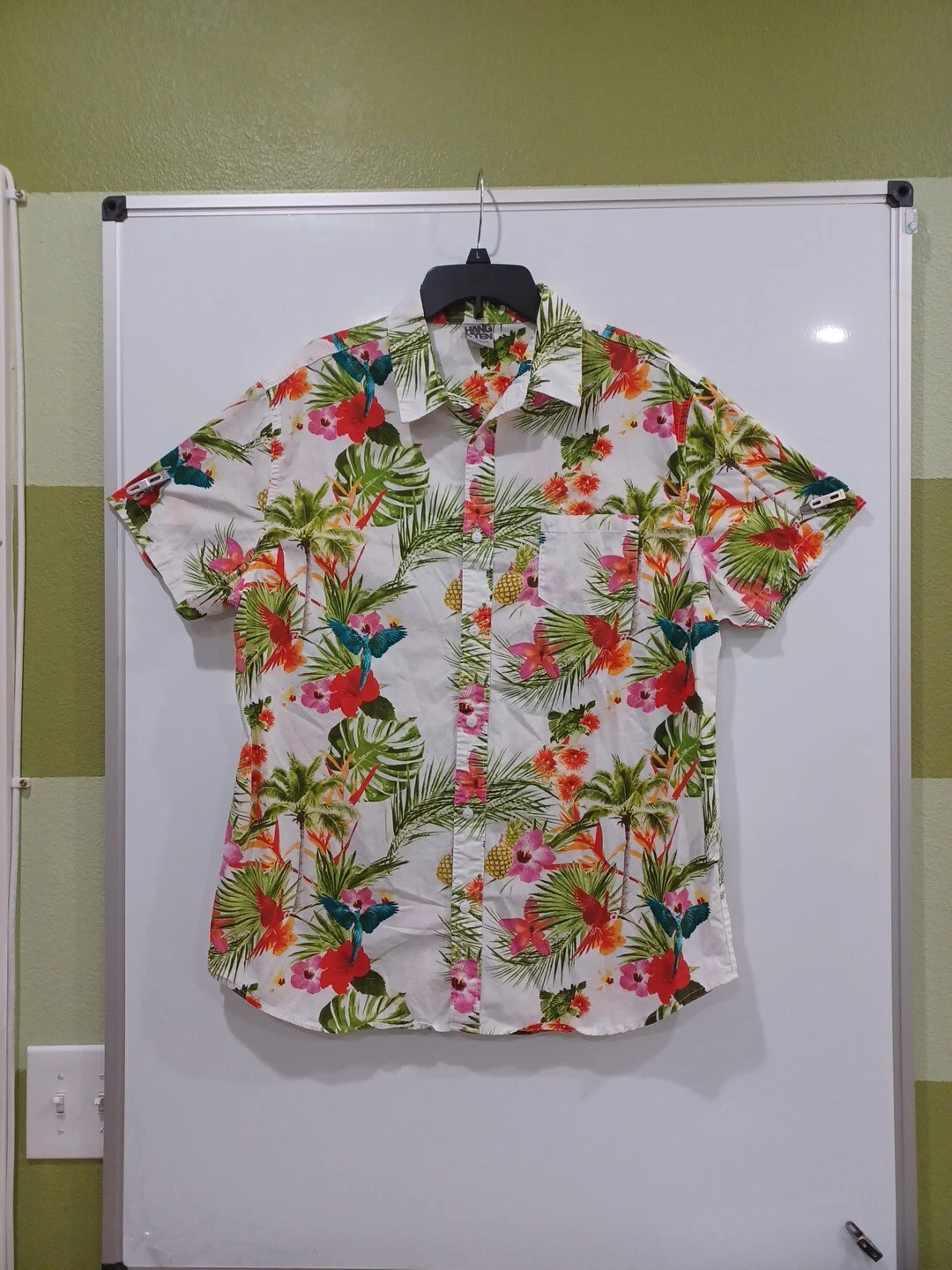 Hang Ten XL Men's Floral Hawaiian Aloha Shirt