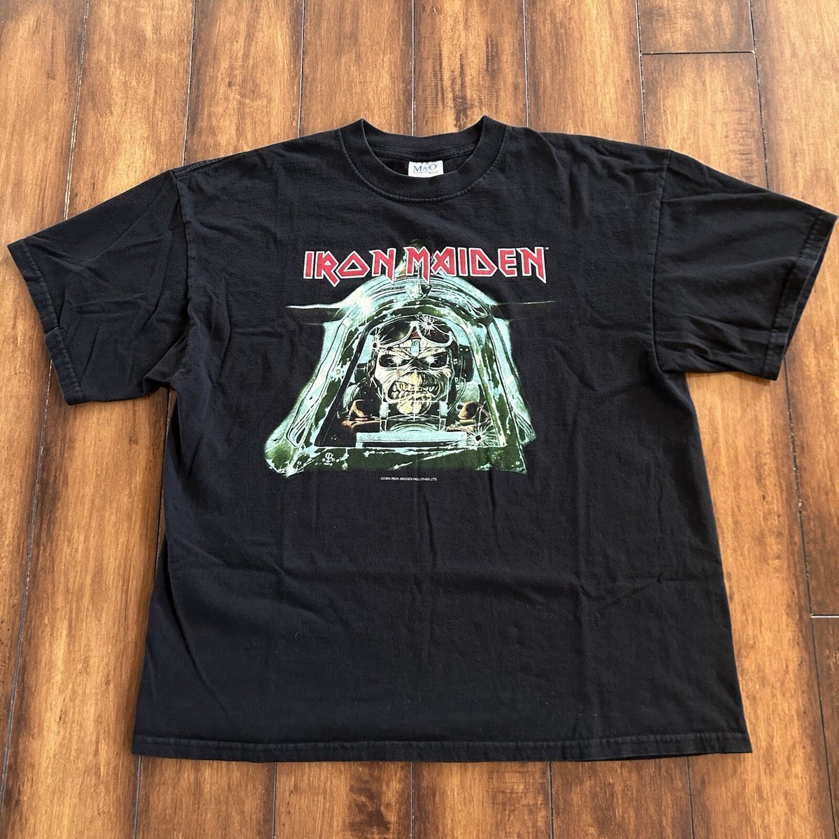 Vintage Iron Maiden Aces High Tour T-Shirt Size XL Black 2003
