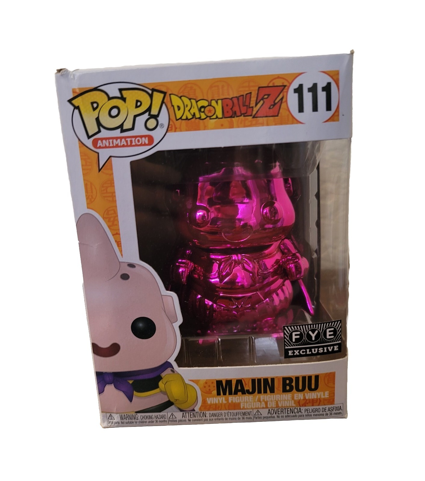 Funko Pop! Animación Anime Dragon Ball Z Dbz Majin Buu Cromo Rosa #111 Vinilo